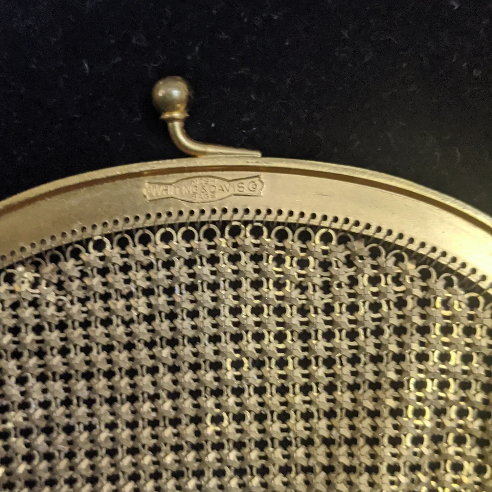 Vintage Whiting and Davis Enameled Mesh Purse 1920s - Picture 5 of 6